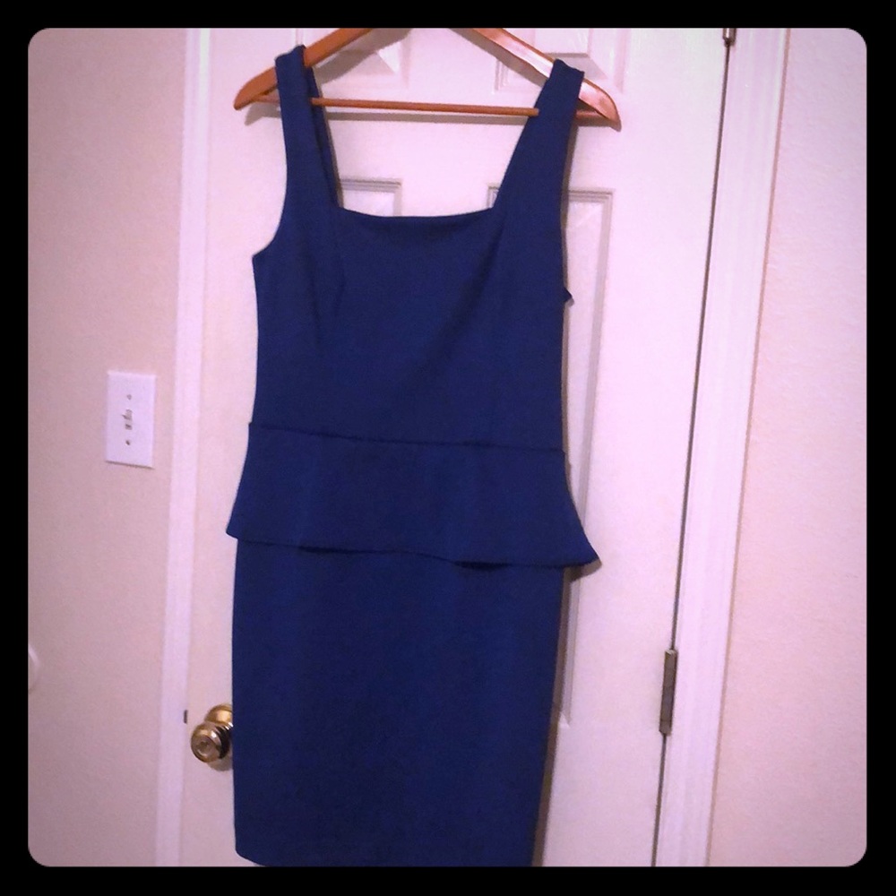 Blue peplum dress
